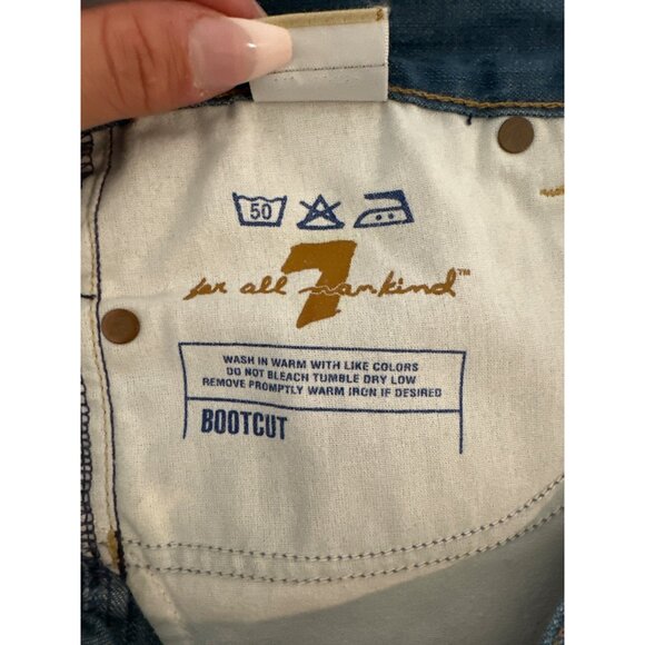 7 for All Mankind Womens Jeans Sz 29 Bootcut Blue Denim Classic Medium Wash - Picture 6 of 13